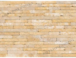 Travertine tumbled, yellow 2.3хL0.8сm