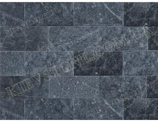 Marble black brushed 10x20 cm