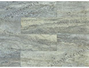 Travertine filled, polished, grey 60.5х15х1.2 сm