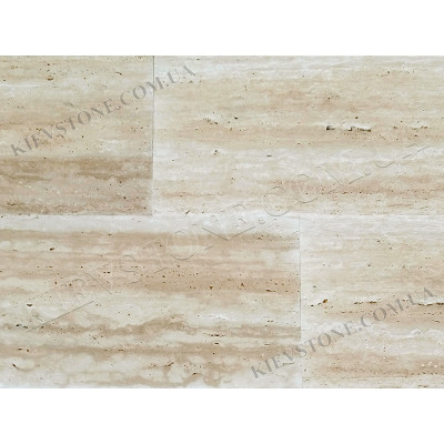 Travertine brushed vien-cut, beige 30,5х61х1.2 сm KievStone