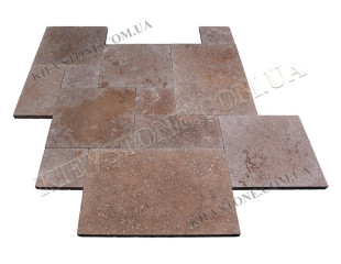 Travertine tumbled, brown 20.3х20.3х1.2 см, 40.6х40.6х1.2сm Travertine tumbled, brown 20.3х20.3х1.2 см, 40.6х40.6х1.2сm