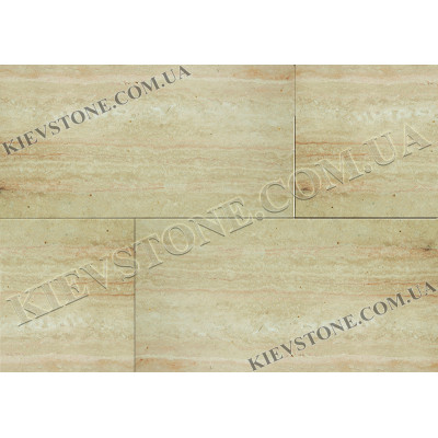 Travertine filled, vien cut, polished, beige 30х60х1.2 сm KievStone