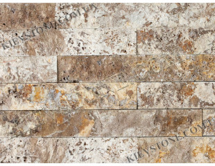 Travertine split, yellow-brown 5хLх2 сm