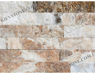 Travertine split, pink 5хLх2 сm