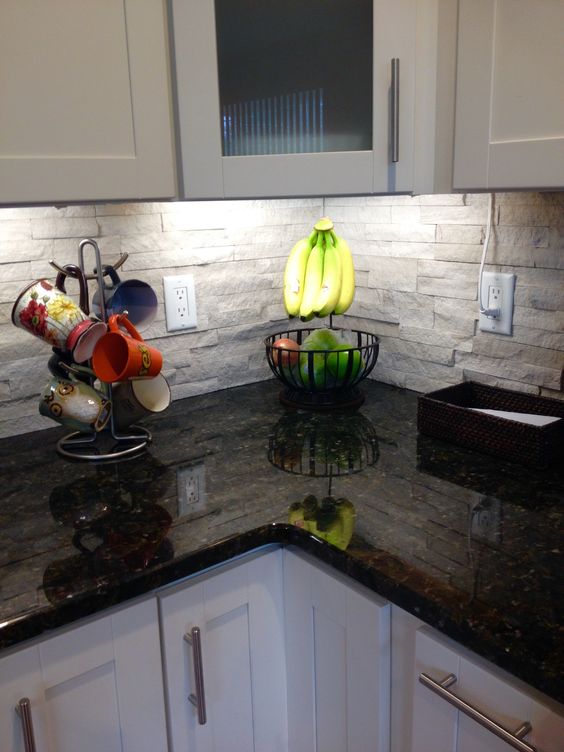 Granite slabs in stone showroom