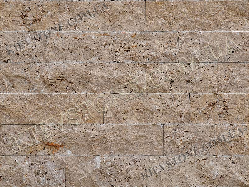Travertine split, brown 10хLх2.1 сm KievStone