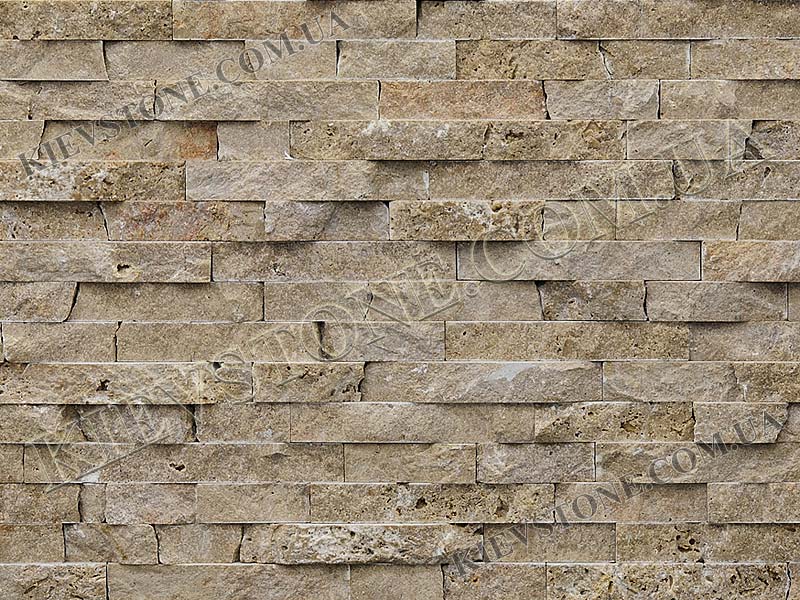 Travertine split, brown 2.5хLх1.2 сm KievStone