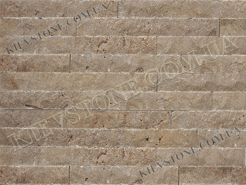 Travertine split, brown 5хLх2.1 сm KievStone