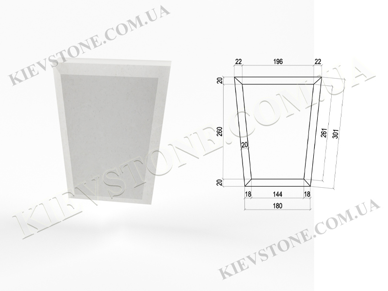 Замковый камень AR-10 KievStone