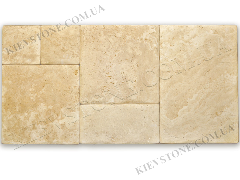 Travertine tumbled, beige  20,3; 40,6; 61х20,3,40,6х1.2сm KievStone
