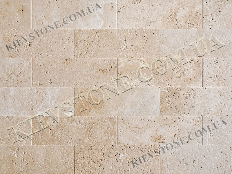 Travertine brushed, beige 10x30x1cm KievStone
