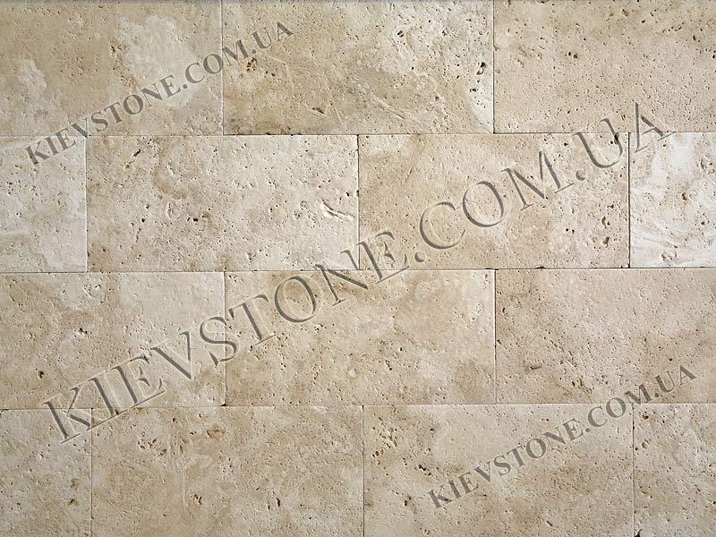 Travertine brushed, beige 15х30х1сm KievStone