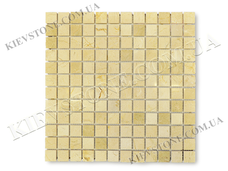 Marble mosaic Beige mix 2,3х2,3х0,6 сm polished KievStone