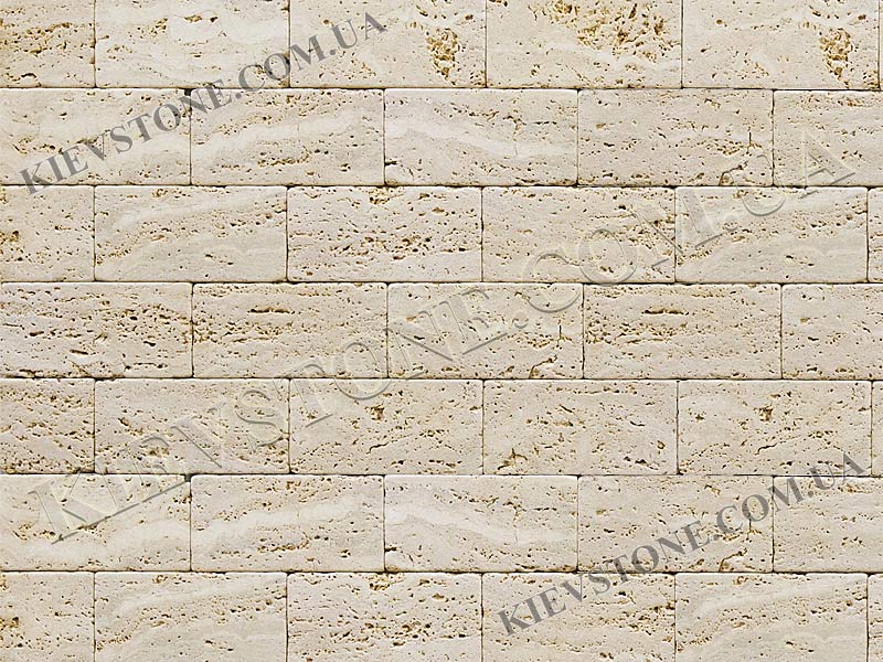 Travertine tumbled, beige viencut  7.5х15х1 cm KievStone