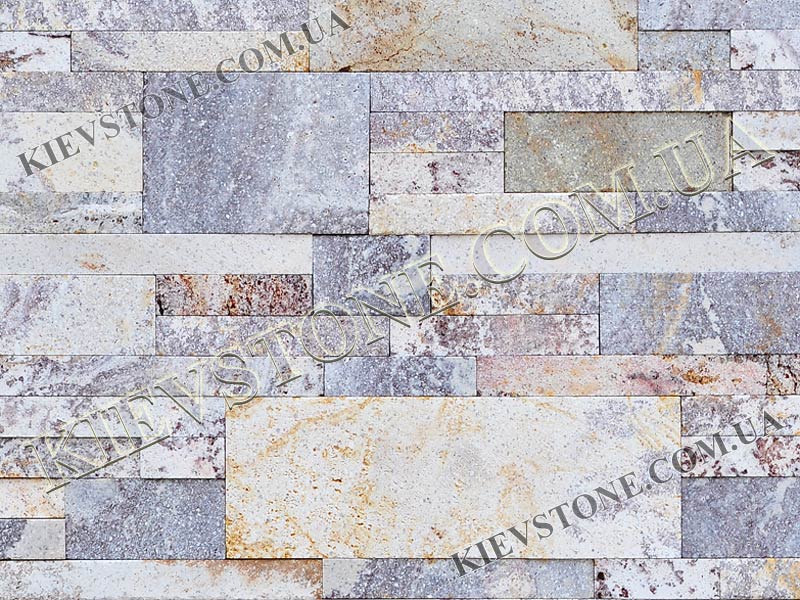 Липарит фиолетово-желтый шлифованный 2,5хL, 5хL, 10хL см KievStone