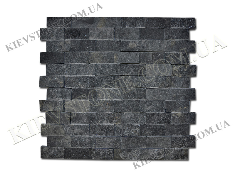 Мозаика из мрамора Черная колотая KievStone