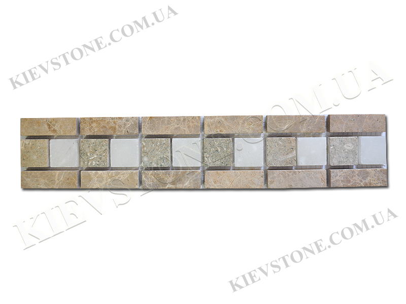 Marble & travertine mosaic 33х5х0,8 сm polished KievStone