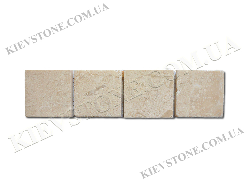 Мозаика из мрамора бежевого Christy 20х5х0,8 см полированная KievStone