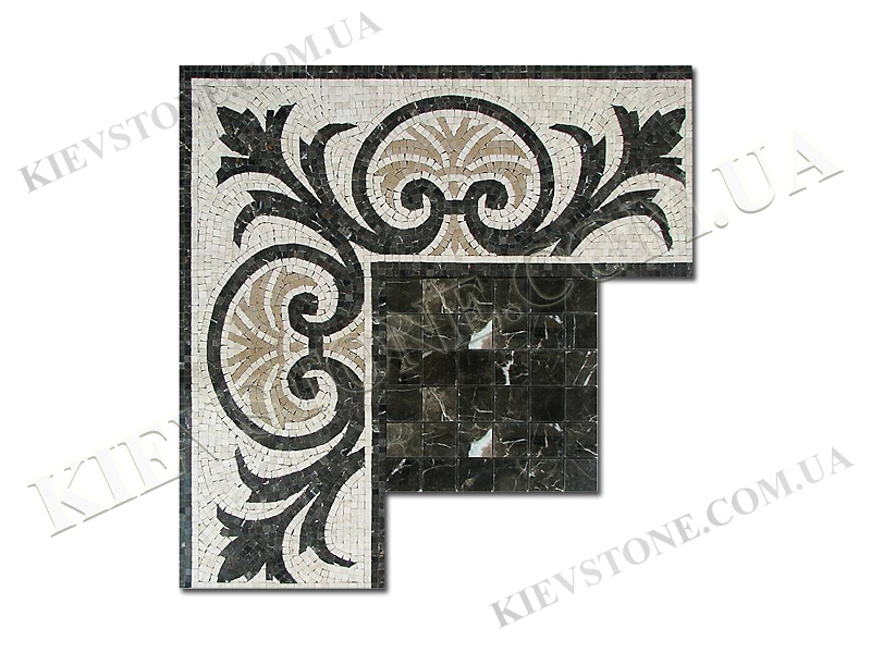 Мозаика из мрамора Белая MM-36 KievStone