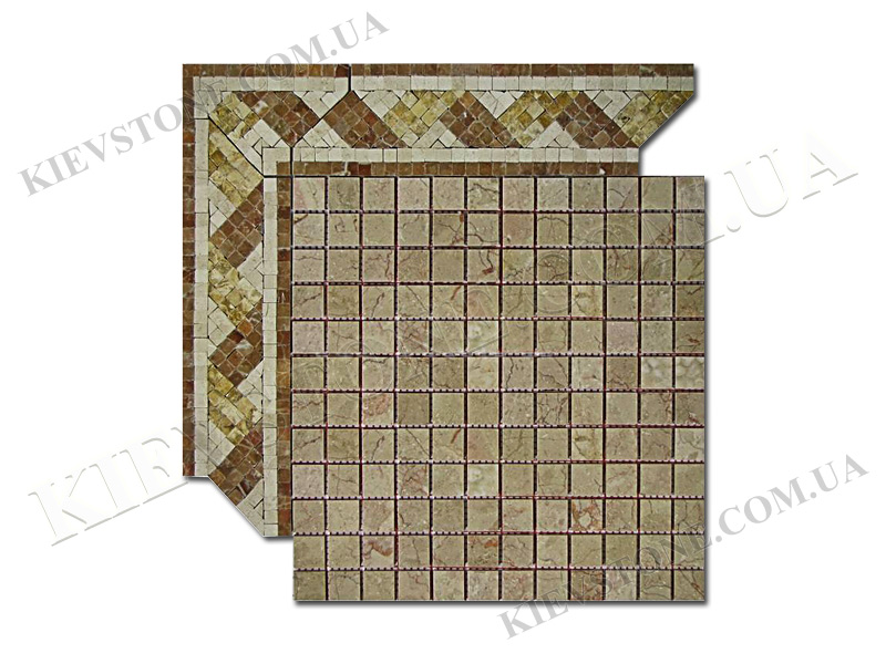 Мозаика из мрамора Белая MM-45 KievStone