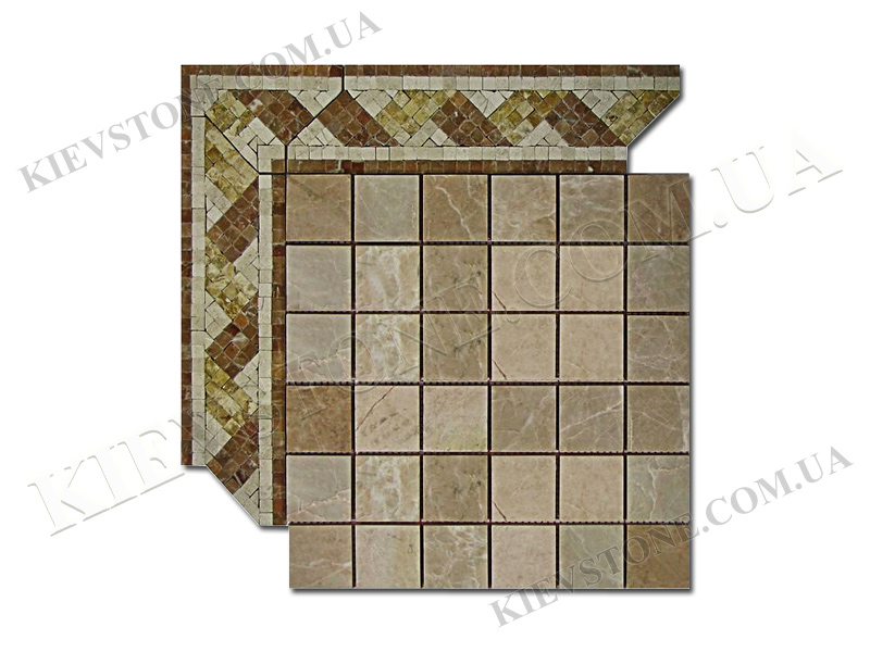 Мозаика из мрамора Белая MM-46 KievStone