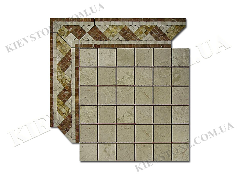 Мозаика из мрамора Белая MM-47 KievStone