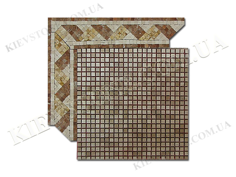 Мозаика из мрамора Белая MM-48 KievStone