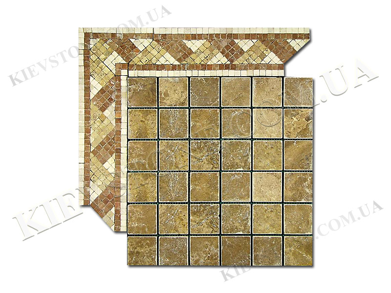Мозаика из мрамора Белая MM-57 KievStone