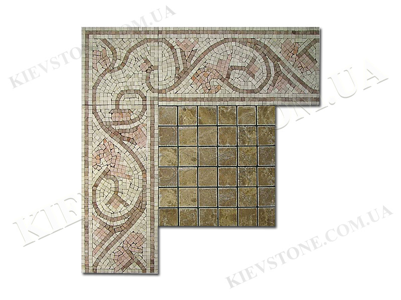 Мозаика из мрамора Белая MM-62 KievStone