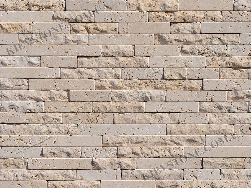 Travertine tumbled and antique, beige 2.3хLx1cm KievStone
