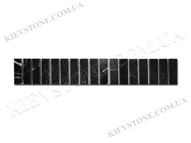 Бордюр из мрамора, полированный черный TM-11 KievStone