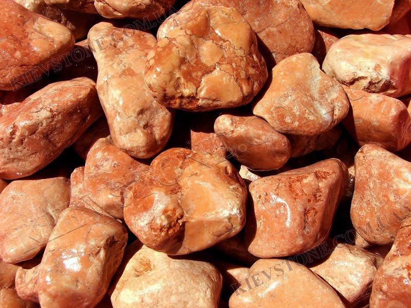  Marble yellow-brown pebbles 