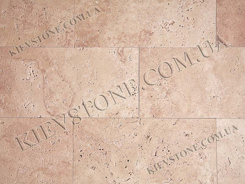 Travertine brushed, pink 20.3х40.6х1.2сm KievStone