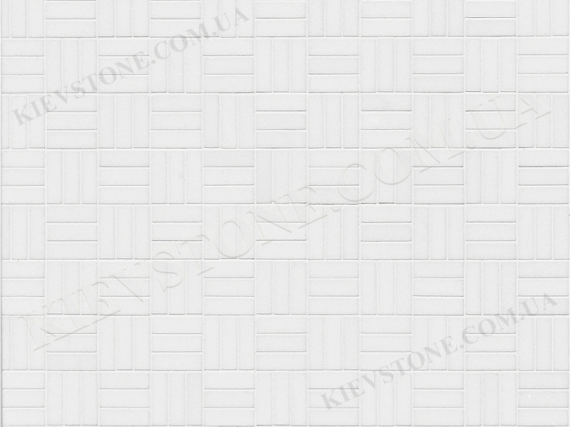 Marble mosaic Thassos white 1,5х5х1 сm polished KievStone