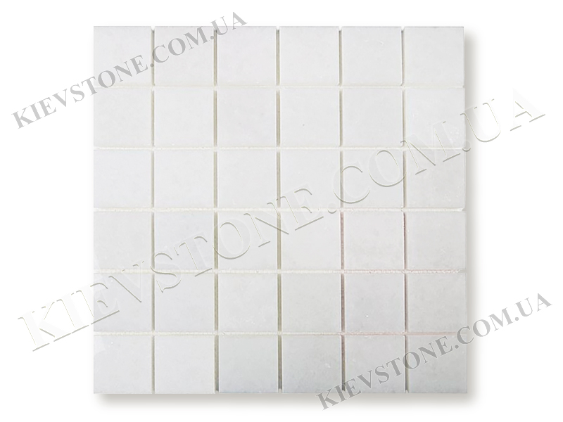Мозаика из мрамора Thassos White 4,8х4,8х1см полированная KievStone