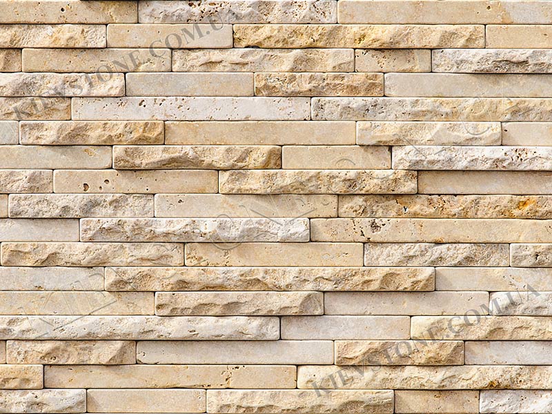 Travertine tumbled and antique, yellow 2.3хLx1cm KievStone