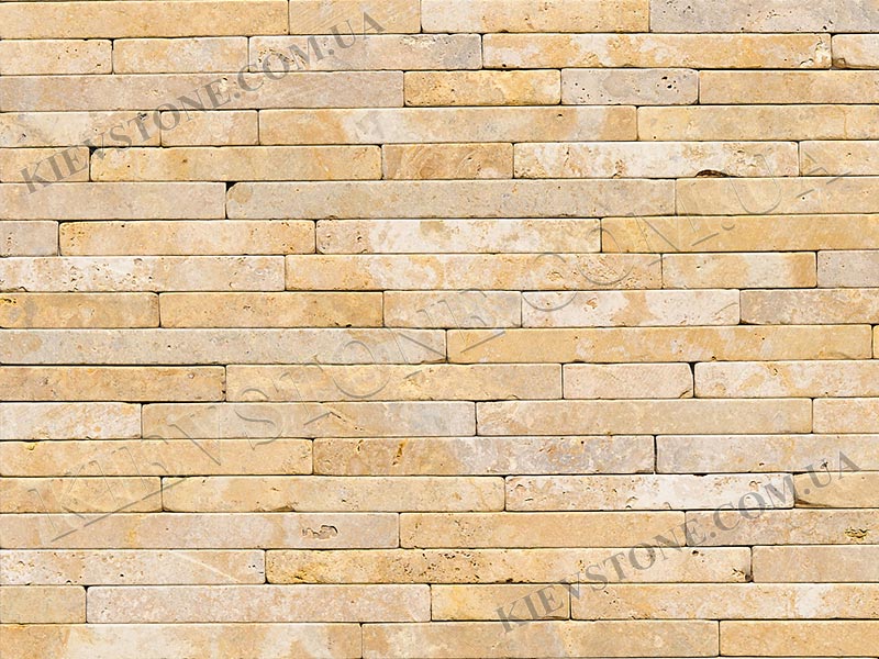 Travertine tumbled, yellow 2.3хL0.8сm KievStone