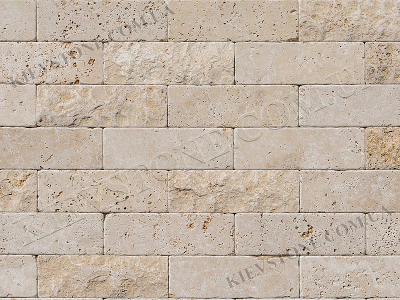 Travertine tumbled&antique, beige 7.5x23x1 cm KievStone