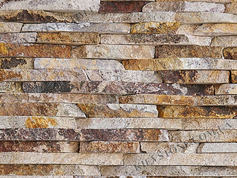 Липарит бело-желто-коричневый торец KievStone