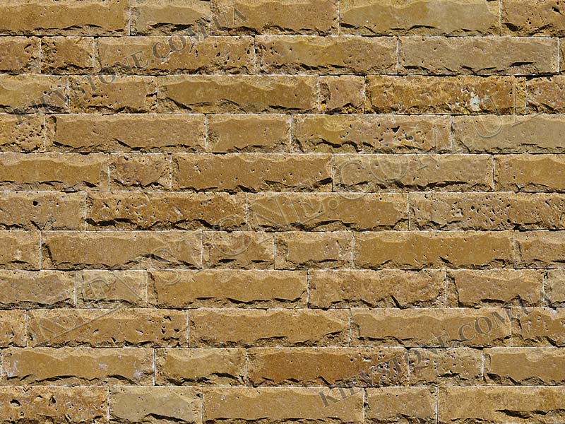 Travertine brushed+split, brown 3.6xLx1cm KievStone