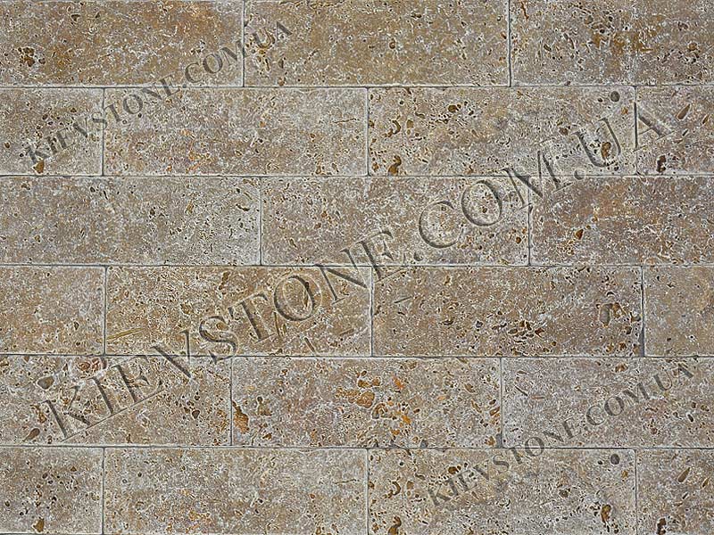Travertine tumbled,brown 30х10х1 сm KievStone