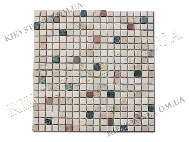 Marble mosaic Color mix 1,5х1,5х1 сm tumbled KievStone