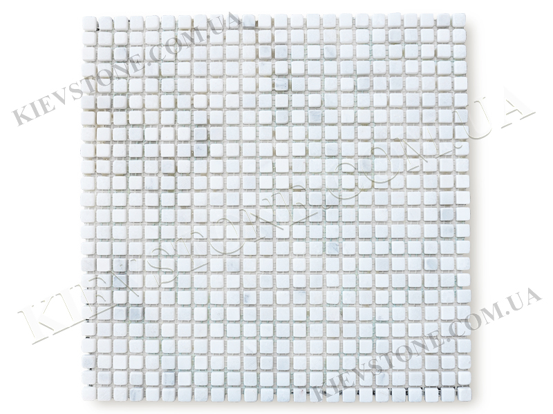 Marble mosaic Mix White 1х1х0,6 сm tumbled KievStone