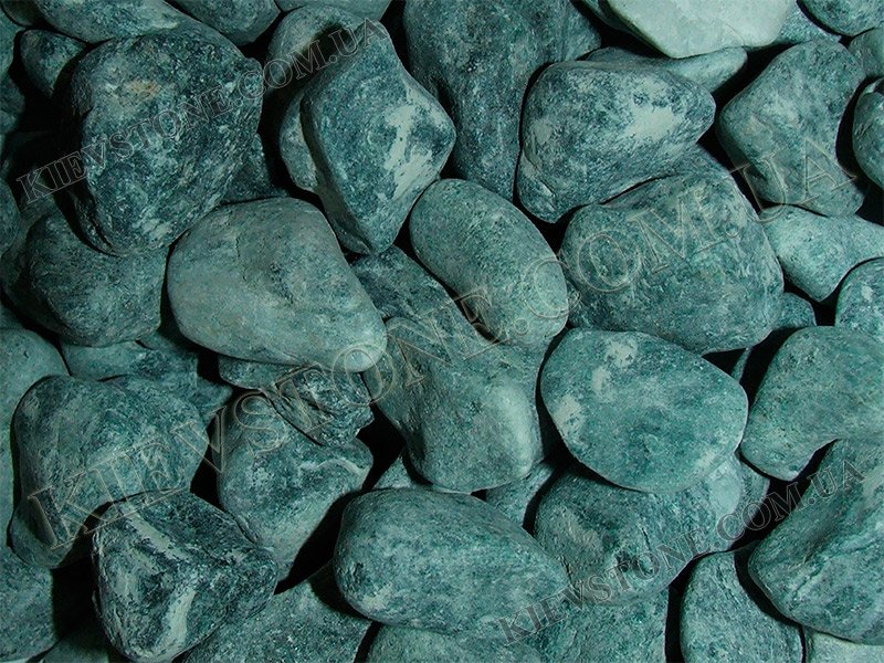Marble green pebbles 