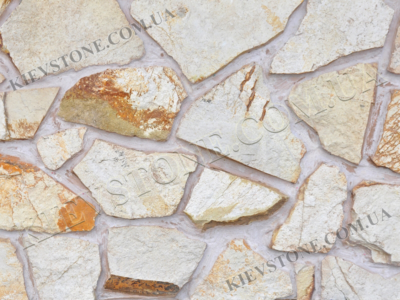 Liparite white-brown LxLx2-3сm KievStone