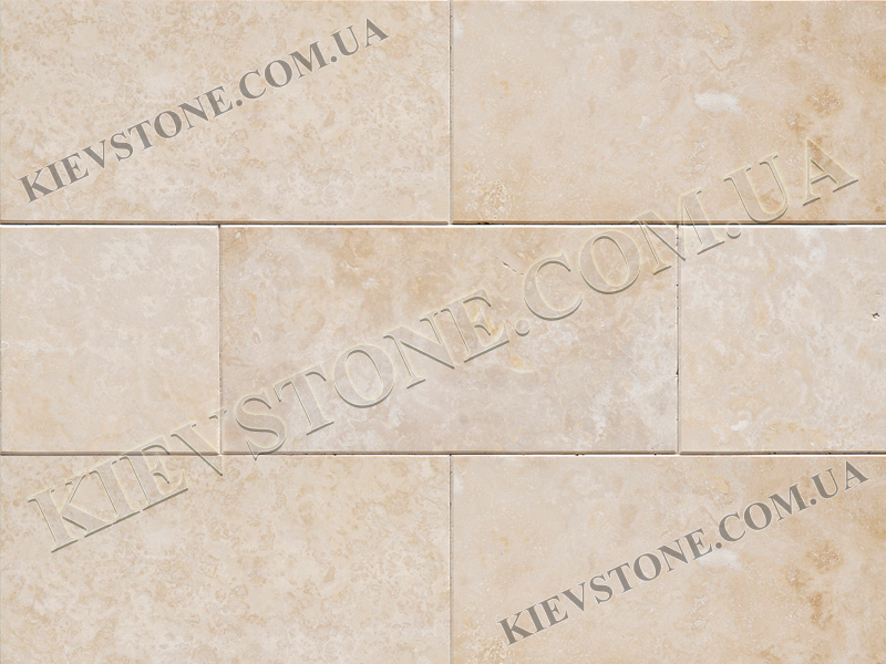 Travertine filled, polished, beige 40х20х1.2 сm KievStone