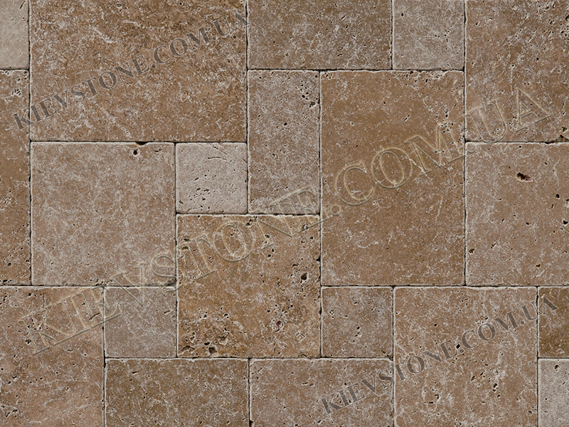 Travertine tumbled, brown 10х10, 10х20, 20х20 сm KievStone