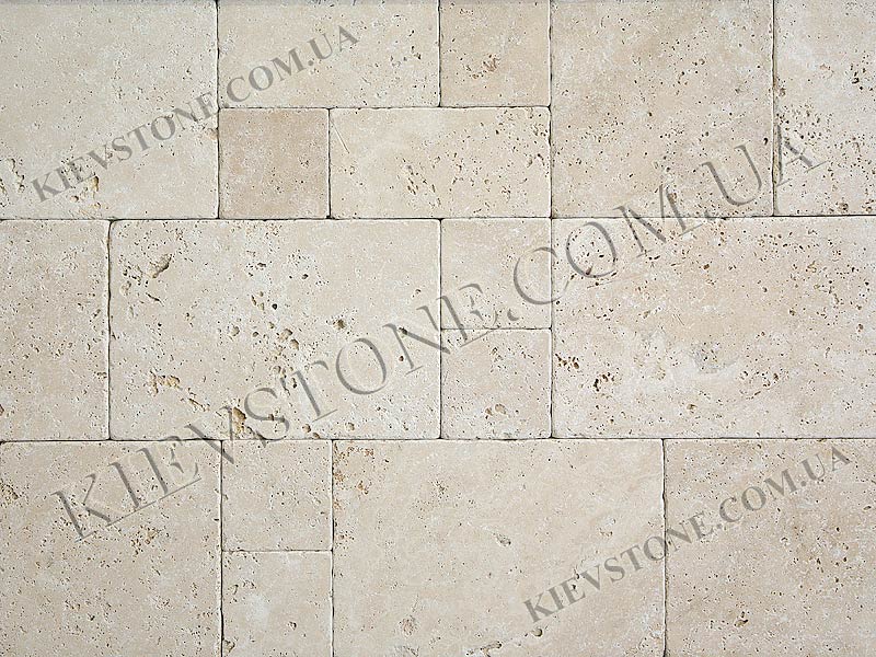 Travertine tumbled, beige 10х10, 10х20, 20х20 сm KievStone