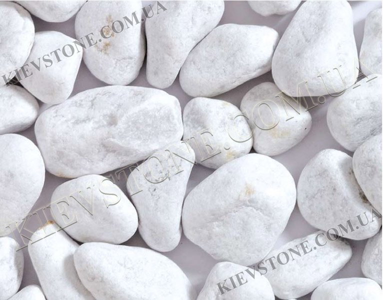Marble white pebbles 