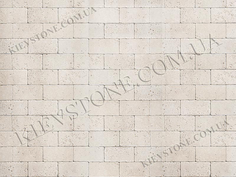 Travertine tumbled, beige  10х5х1 cm KievStone